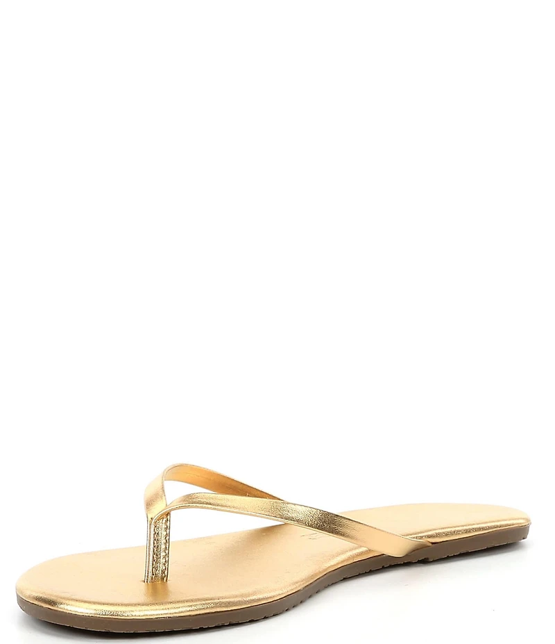 TKEES Lilly Metallics Leather Flip Flops