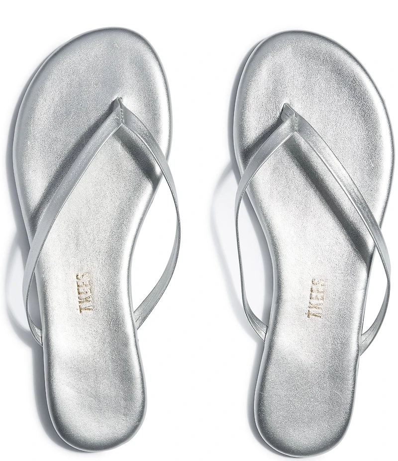 TKEES Lilly Metallics Leather Flip Flops