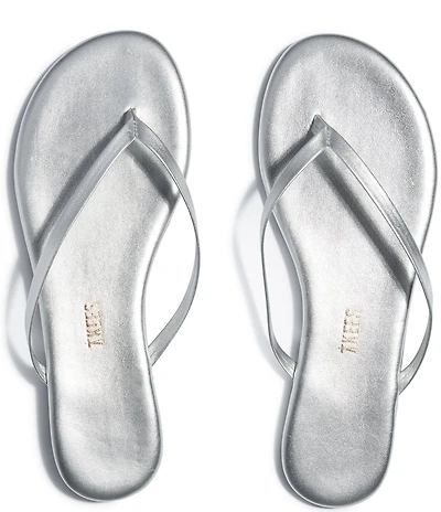 TKEES Lilly Metallics Leather Flip Flops