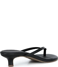 TKEES Julia Suede Leather Kitten Heel Thong Sandals