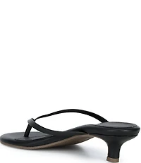 TKEES Julia Suede Leather Kitten Heel Thong Sandals