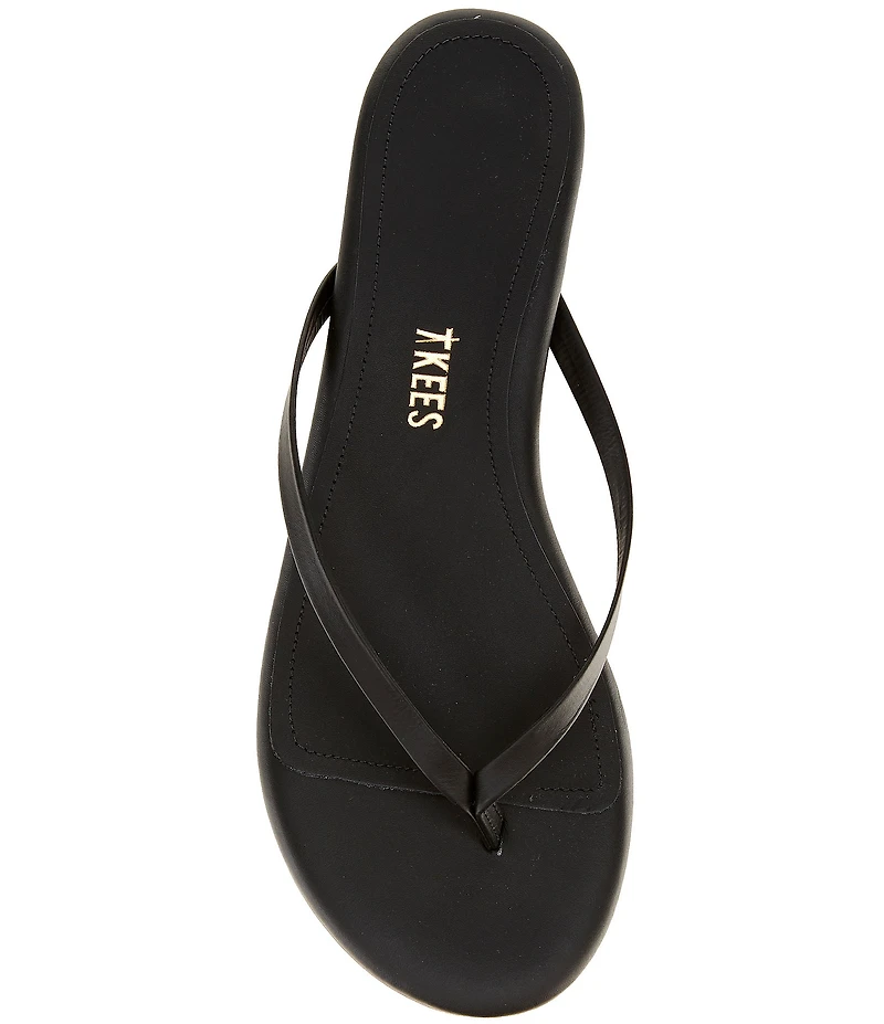TKEES Julia Suede Leather Kitten Heel Thong Sandals