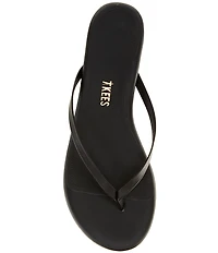 TKEES Julia Suede Leather Kitten Heel Thong Sandals