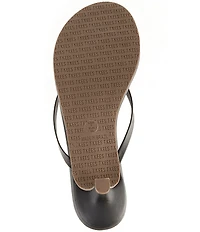 TKEES Julia Suede Leather Kitten Heel Thong Sandals