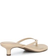 TKEES Julia Suede Leather Kitten Heel Thong Sandals