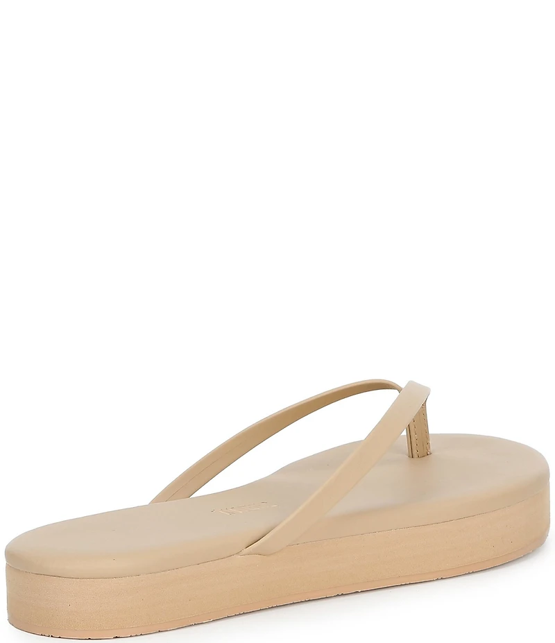 TKEES Lily Leather Platform Flip Flops
