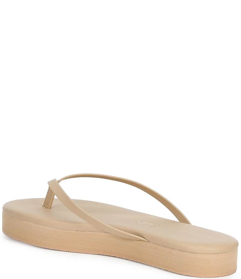 TKEES Lily Leather Platform Flip Flops