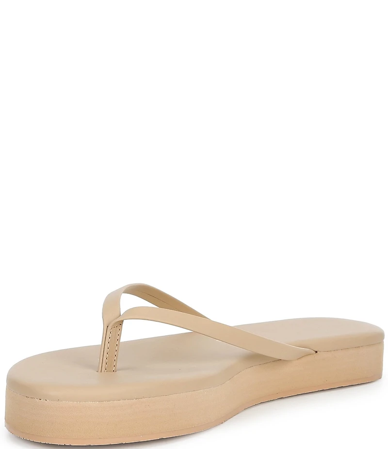TKEES Lily Leather Platform Flip Flops