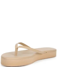 TKEES Lily Leather Platform Flip Flops