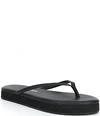 TKEES Lily Leather Platform Flip Flops