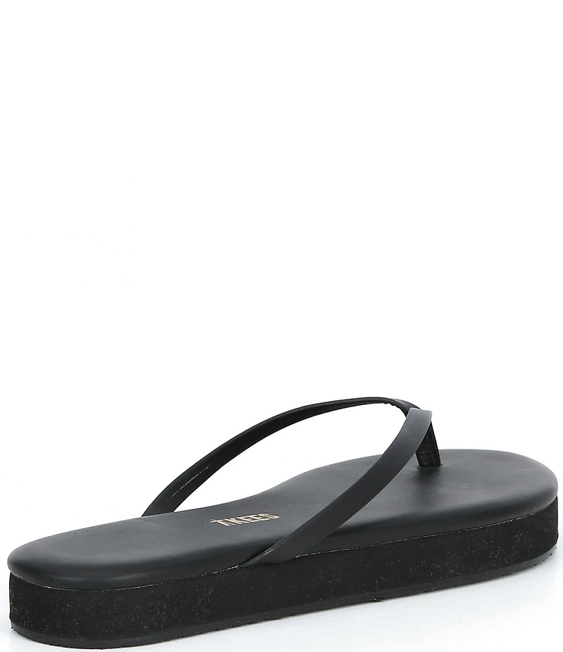 TKEES Lily Leather Platform Flip Flops