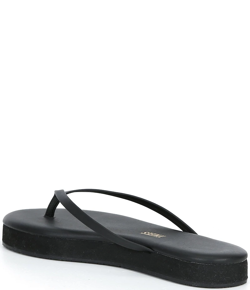TKEES Lily Leather Platform Flip Flops