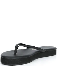 TKEES Lily Leather Platform Flip Flops