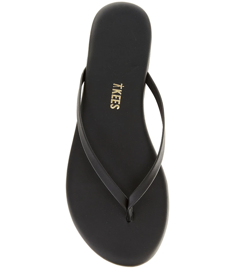 TKEES Lily Leather Platform Flip Flops