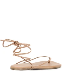 TKEES Lily Square Toe Ankle Strap Thong Sandals