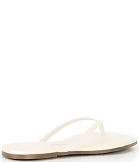 TKEES Square Toe Lily Leather Flip Flops