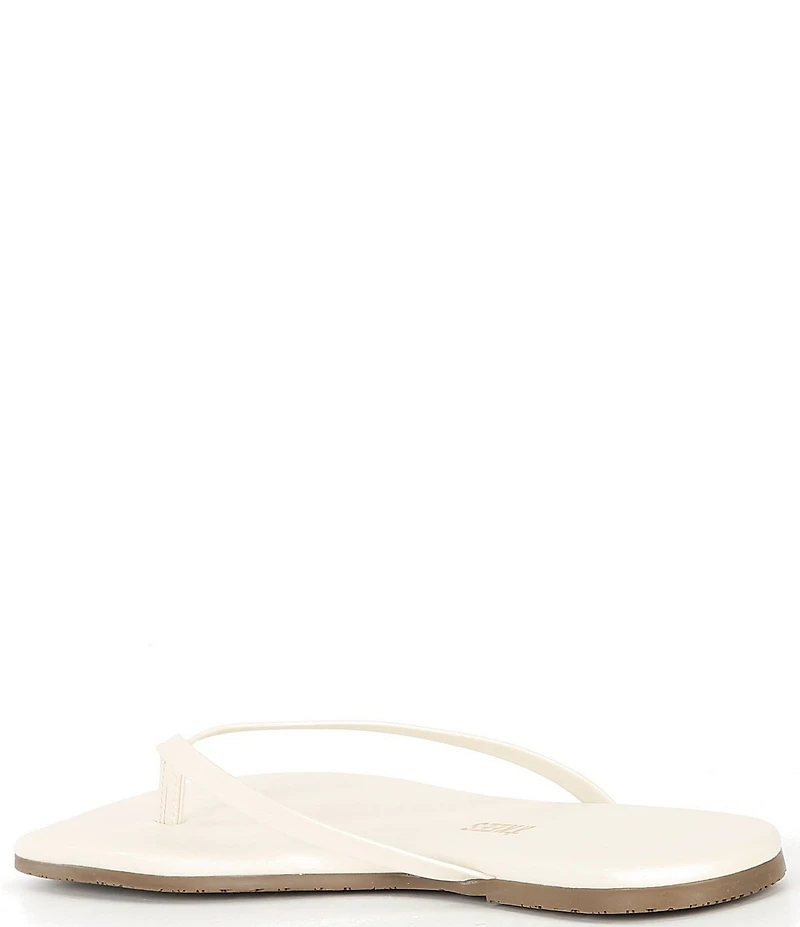 TKEES Square Toe Lily Leather Flip Flops