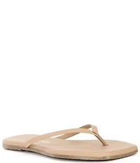 TKEES Square Toe Lily Leather Flip Flops