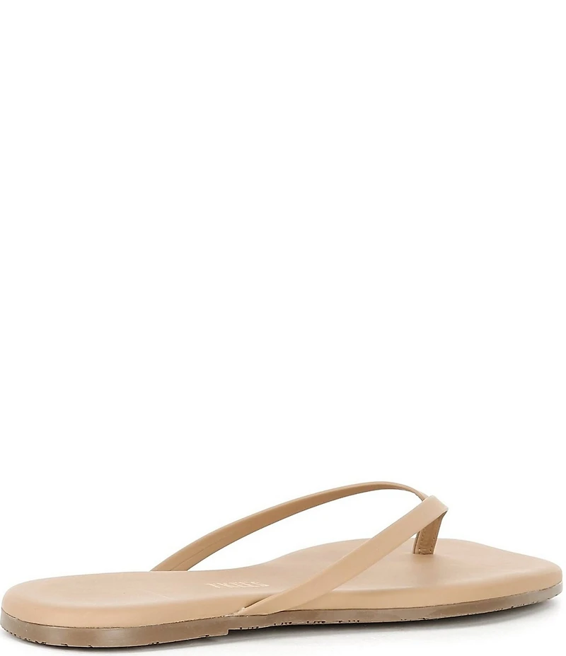 TKEES Square Toe Lily Leather Flip Flops