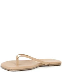 TKEES Square Toe Lily Leather Flip Flops
