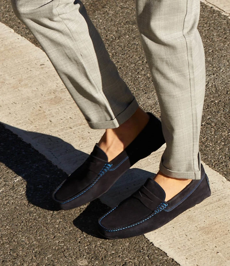 To Boot New York Men's Suede Driver Penny Loafers