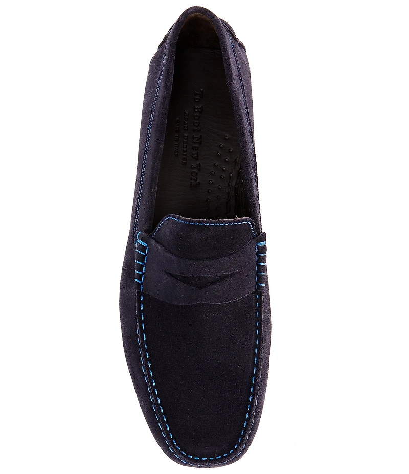 To Boot New York Men's Suede Driver Penny Loafers
