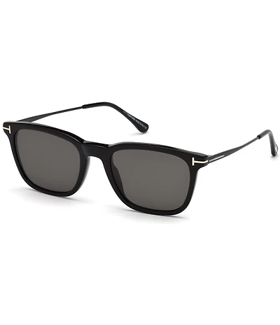 TOM FORD Men's Arnaud 53mm Retro Wayfarer Polarized Sunglasses