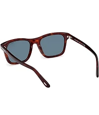 TOM FORD Men's Barron 54mm Tortoise Frame Square Sunglasses