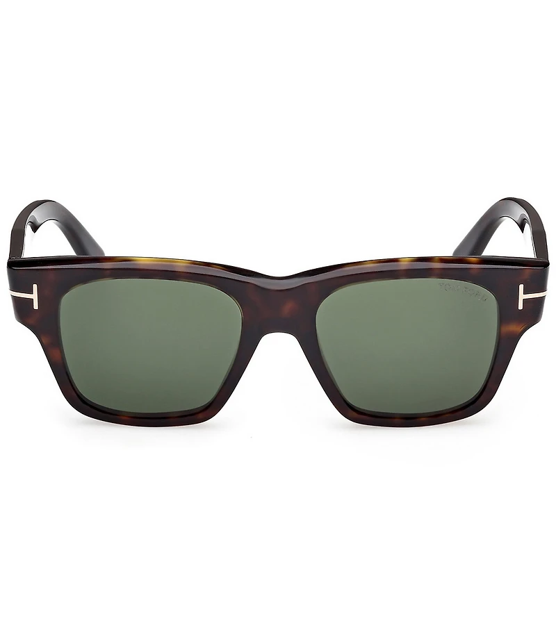 TOM FORD Men's Caine 53mm Havana Square Sunglasses