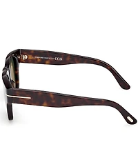 TOM FORD Men's Caine 53mm Havana Square Sunglasses