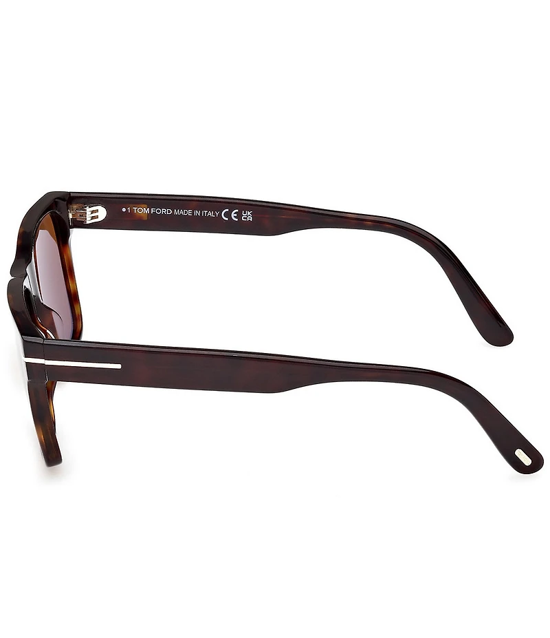TOM FORD Men's Calder 55mm Havana Square Sunglasses