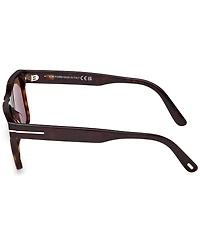 TOM FORD Men's Calder 55mm Havana Square Sunglasses