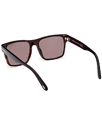 TOM FORD Men's Calder 55mm Havana Square Sunglasses
