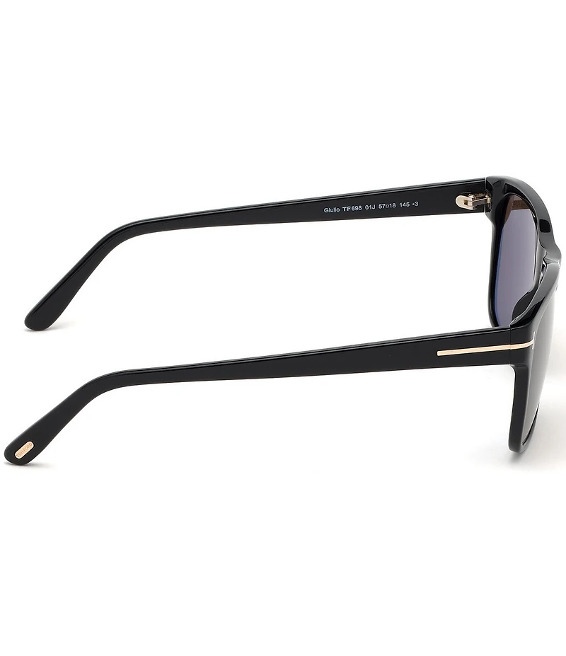 TOM FORD Men's Giulio 57mm Square Sunglasses