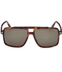 TOM FORD Men's Kemp 59mm Tortoise Framed Navigator Sunglasses