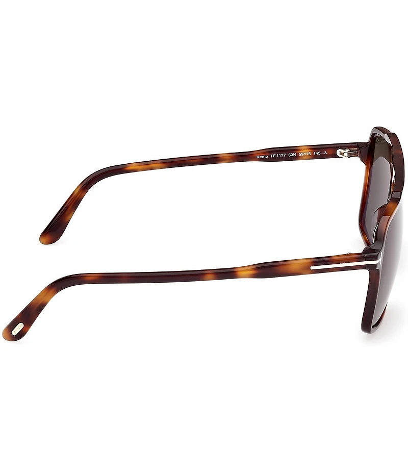TOM FORD Men's Kemp 59mm Tortoise Framed Navigator Sunglasses