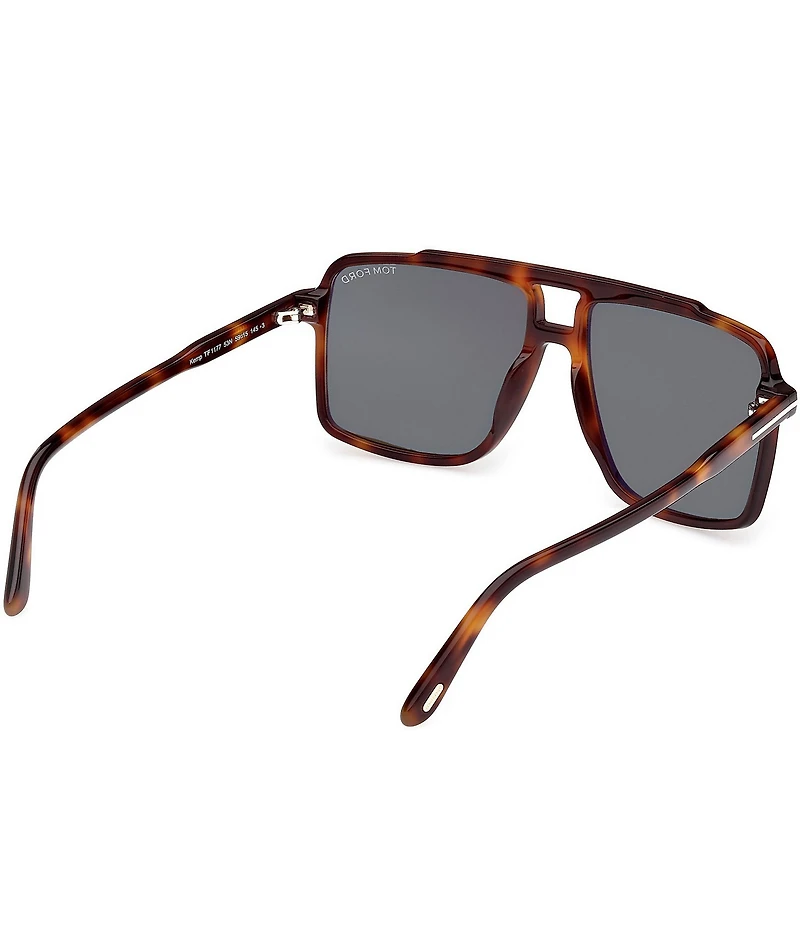 TOM FORD Men's Kemp 59mm Tortoise Framed Navigator Sunglasses