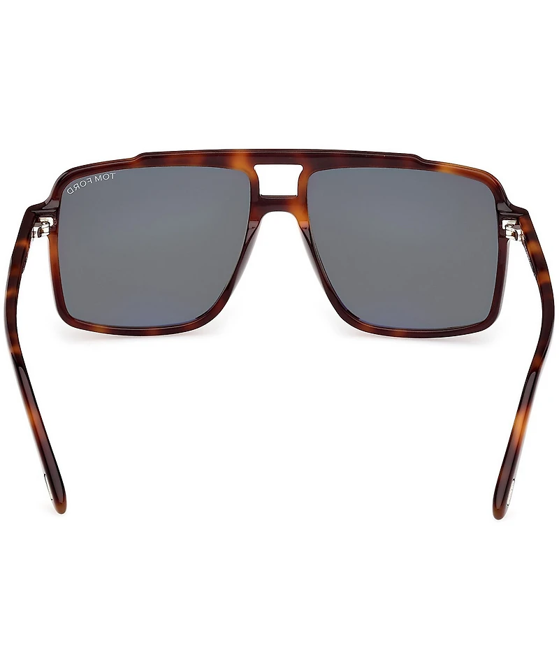 TOM FORD Men's Kemp 59mm Tortoise Framed Navigator Sunglasses