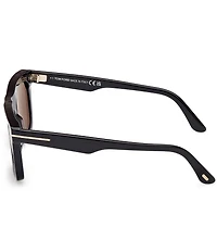 TOM FORD Men's Lelio 52mm Square Sunglasses