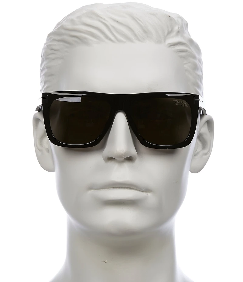 TOM FORD Men's Morgan 57mm Geometric Polarized Sunglasses