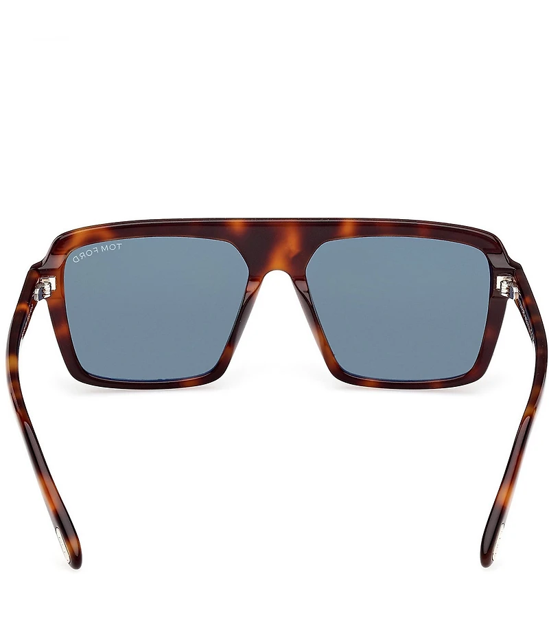 TOM FORD Men's Vincent 56mm Tortoise Frame Aviator Sunglasses