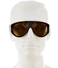 TOM FORD Unisex Bronson 60mm Havana Shield Sunglasses