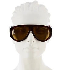 TOM FORD Unisex Bronson 60mm Havana Shield Sunglasses