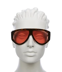 TOM FORD Unisex Bronson 60mm Havana Shield Sunglasses