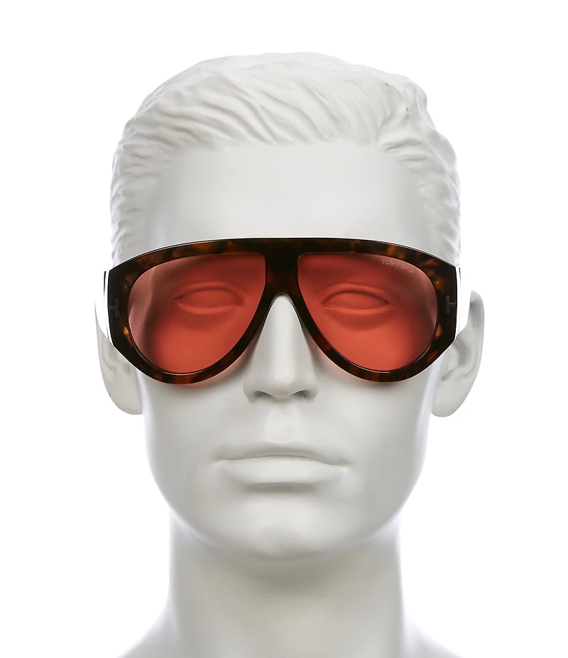TOM FORD Unisex Bronson 60mm Havana Shield Sunglasses