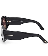 TOM FORD Unisex Bronson 60mm Shield Sunglasses