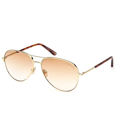 TOM FORD Unisex Clark 59mm Aviator Sunglasses