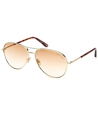 TOM FORD Unisex Clark 59mm Aviator Sunglasses
