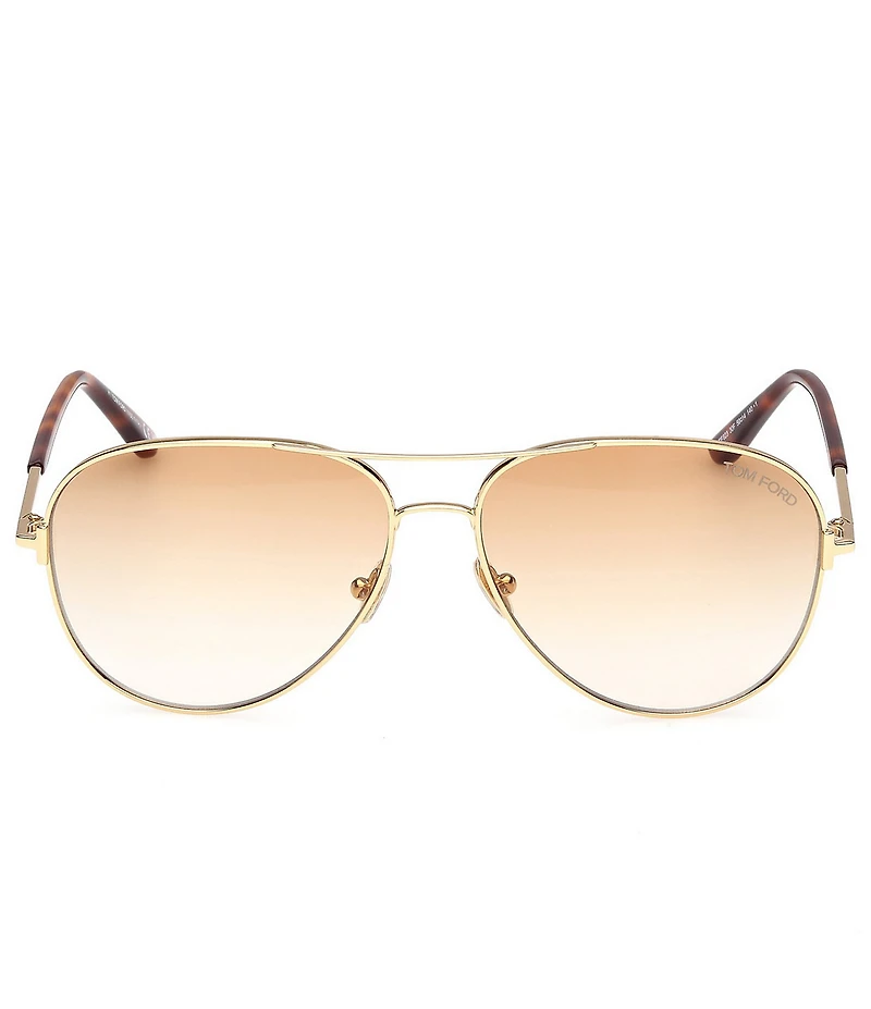 TOM FORD Unisex Clark 59mm Aviator Sunglasses