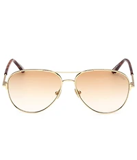 TOM FORD Unisex Clark 59mm Aviator Sunglasses